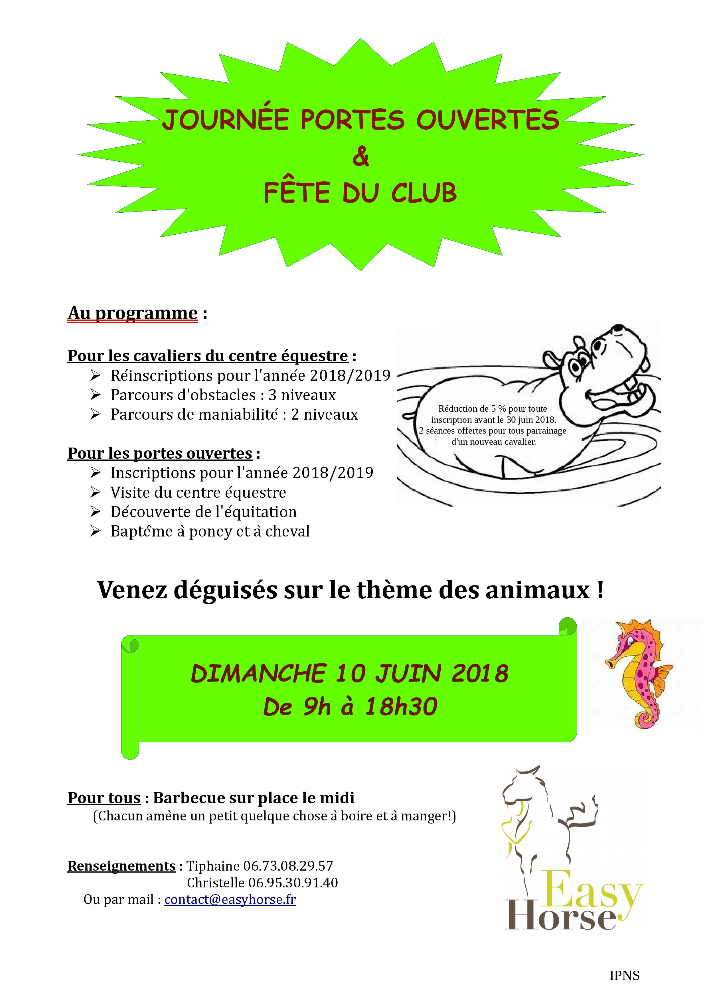 portes ouvertes et fête du club 2018, Easy horse